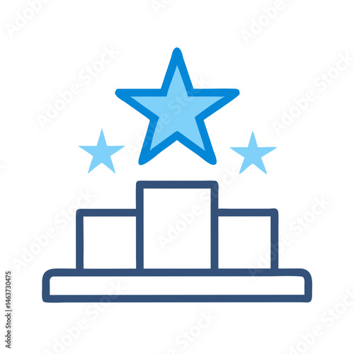 Star Podium Icon Representing Top Ranking and Celebrity Achievement