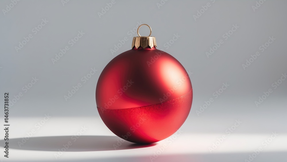 Isolated red Christmas bauble against background Isolated red Christmas bauble against background
