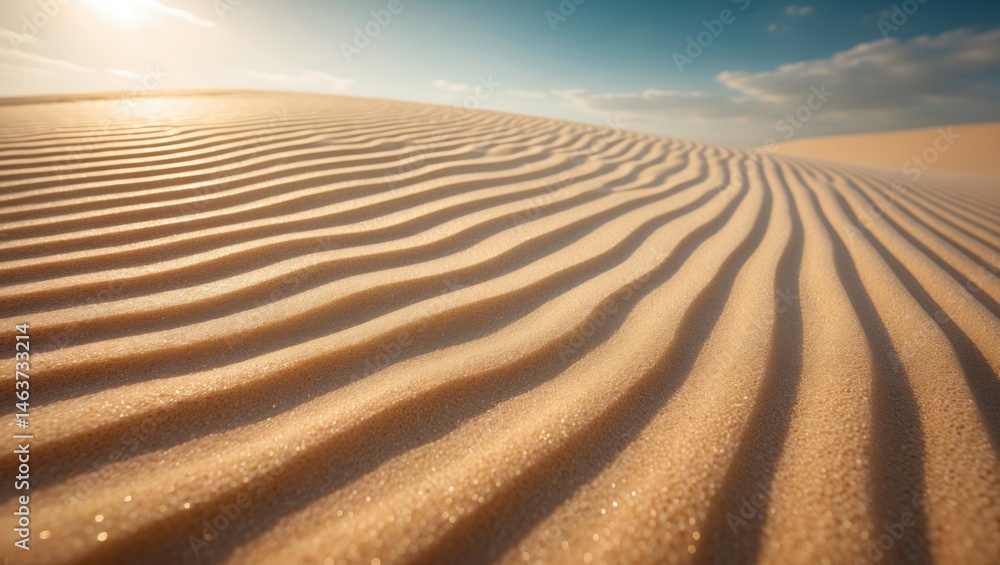 Naklejka premium Abstract sandy surface with beach and summer travel elements in soft light