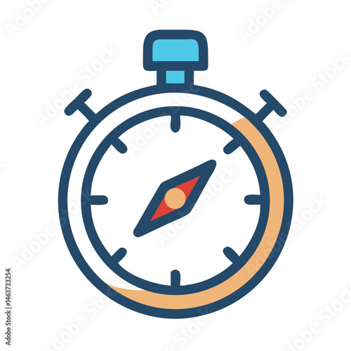 Stopwatch with Arrow Icon Representing Time Management and Productivity Tracking