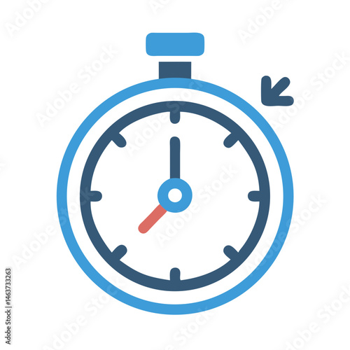 Stopwatch with Arrow Icon Representing Time Management and Productivity Tracking