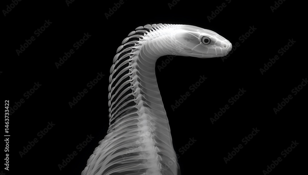 Fototapeta premium Snake Skeleton XRay.