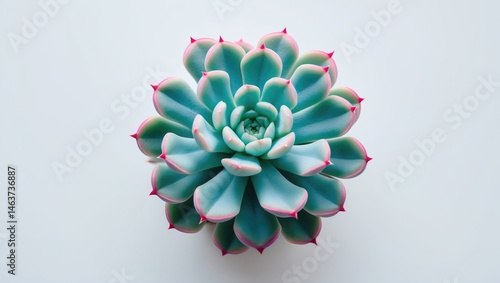 Wallpaper Mural White background featuring a blue flowering cactus Torontodigital.ca