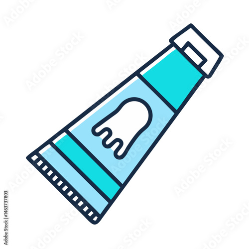 Toothpaste Tube Icon Representing Dental Care and Oral Hygiene