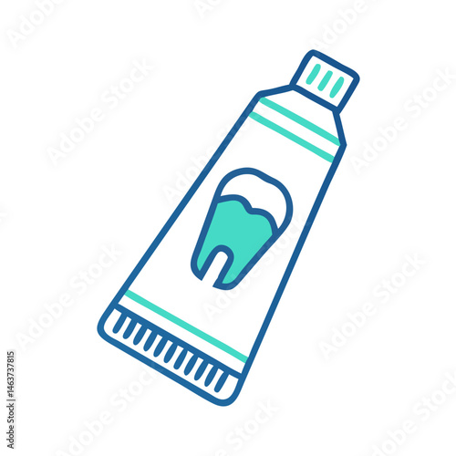 Toothpaste Tube Icon Representing Dental Care and Oral Hygiene