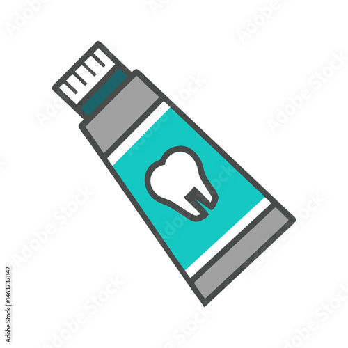 Toothpaste Tube Icon Representing Dental Care and Oral Hygiene