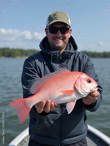 Obraz na płótnie Solo pink flasher wasse fish w salonie