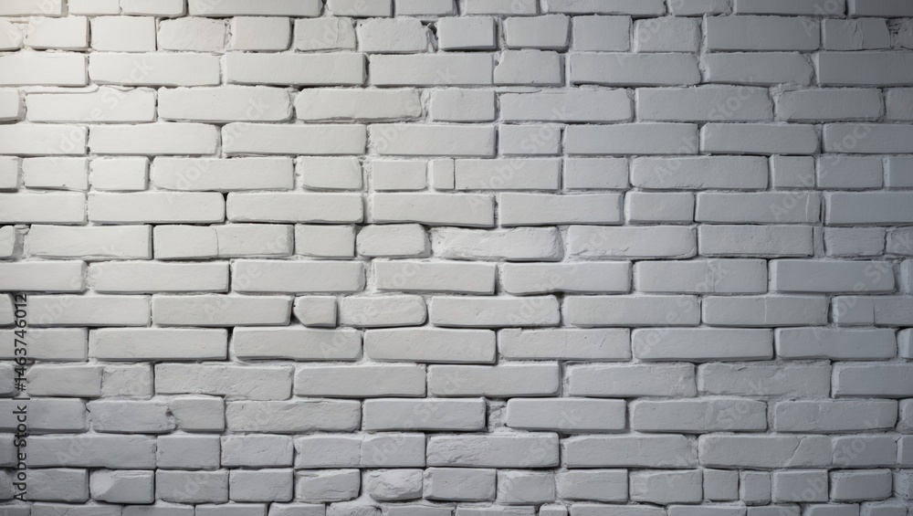 Fototapeta premium Urban-inspired white brick wall pattern for interior decor