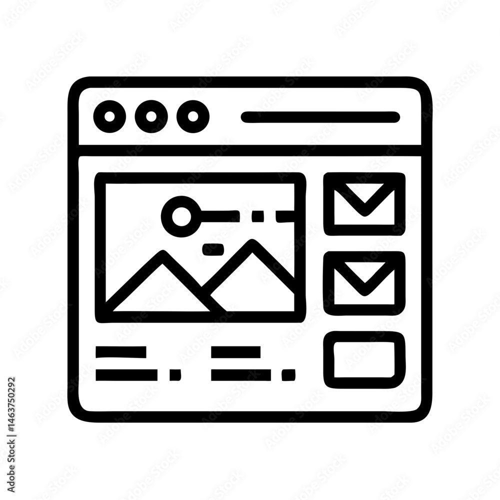 Photo Editing Software Interface Icon Representing Image Enhancement and Digital Retouching Photo Editing Software Interface Icon Representing Image Enhancement and Digital Retouching