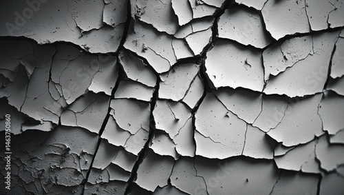 Obraz na płótnie Rugged wall surface with peeling paint and cracks w salonie