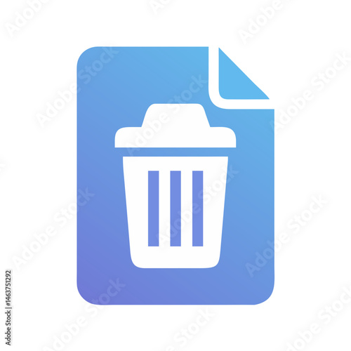 Trash Bin Icon Representing File Deletion and System Cleanup