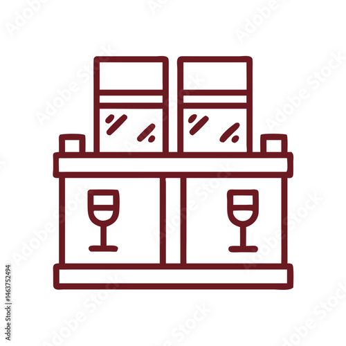Wine Fermentation Machine Icon Representing Industrial Winemaking Process