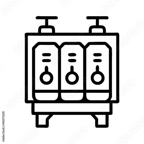 Wine Fermentation Machine Icon Representing Industrial Winemaking Process