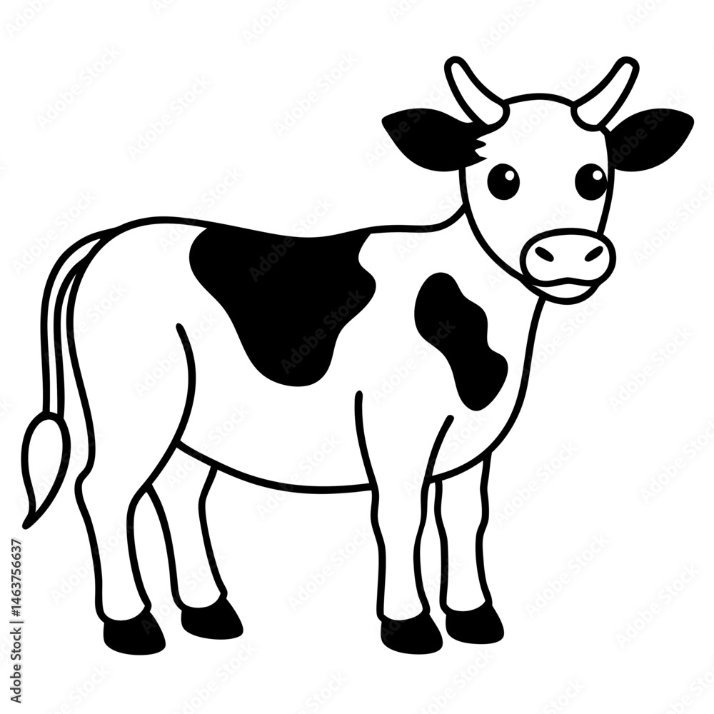 vector illustration of a cow vector illustration of a cow