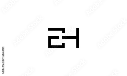 EH initial letter, monogram logo