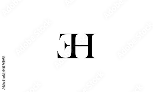 EH initial letter, monogram logo