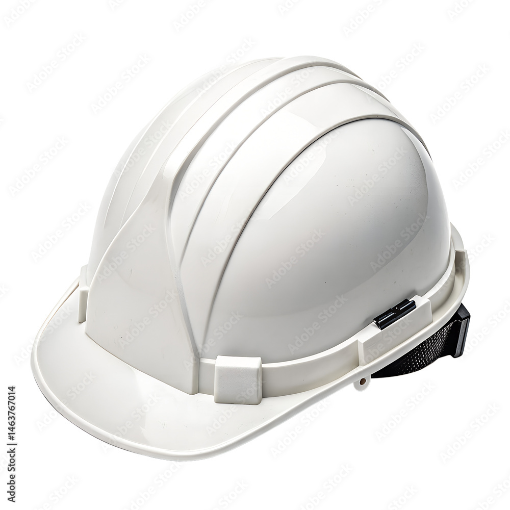 Fototapeta premium a white hard hat safety helmet on white background.png