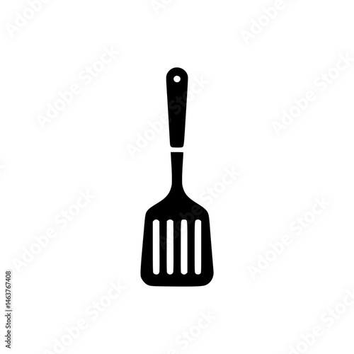 Black silhouette of a kitchen spatula