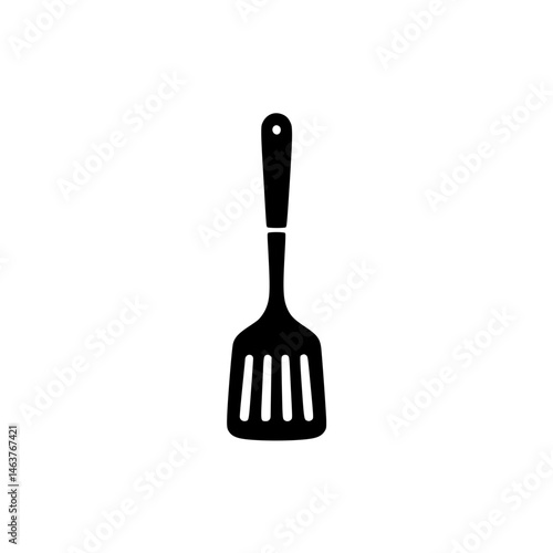 Black silhouette of a kitchen spatula