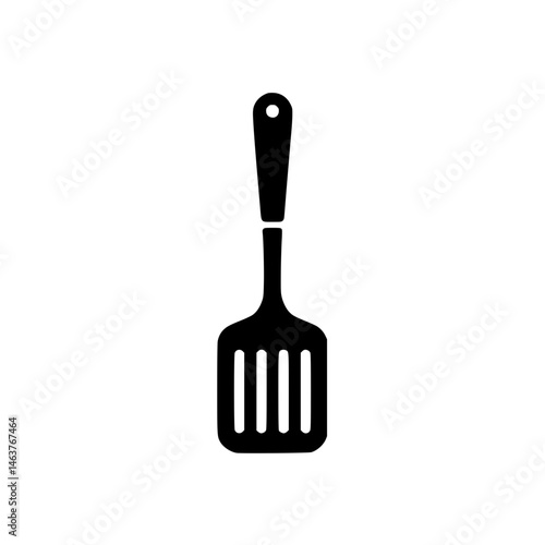 Black silhouette of a kitchen spatula