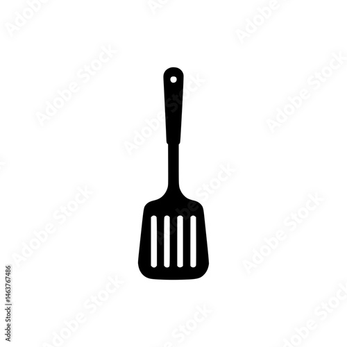 Black silhouette of a kitchen spatula