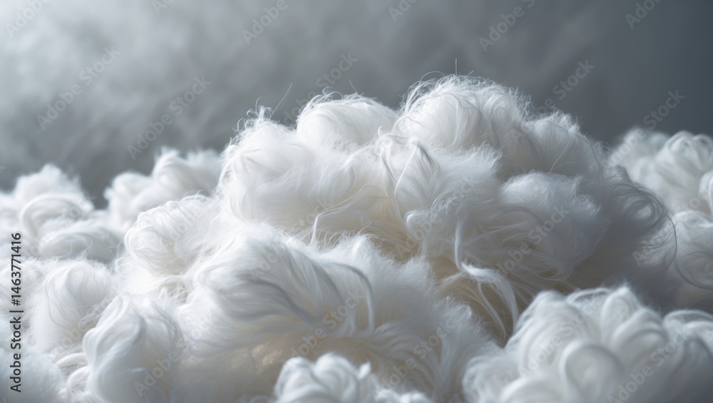 Fototapeta premium White cottony fibrous cloud design or background