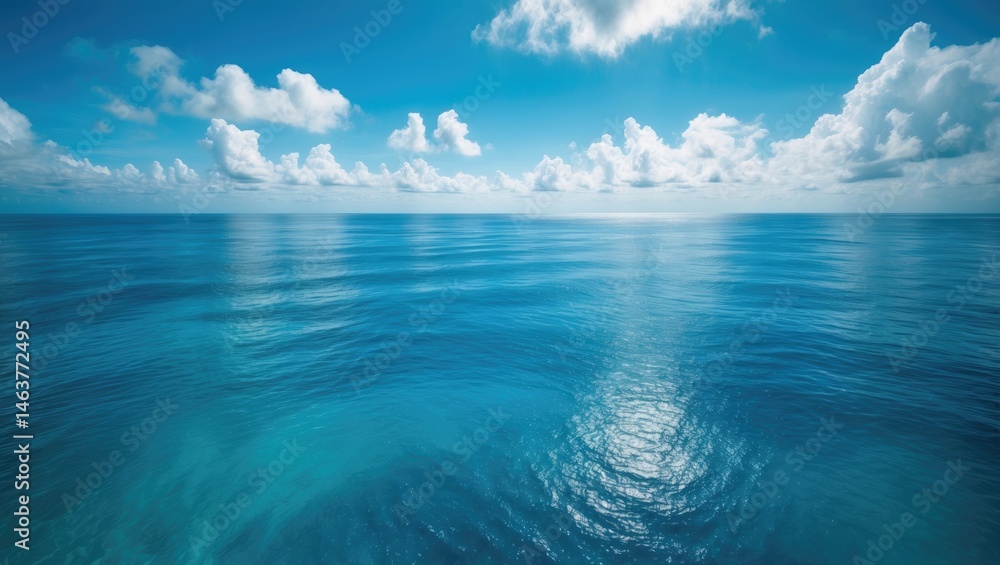 Obraz premium Aerial perspective of tropical sea with wave textures and sunlight glimmers