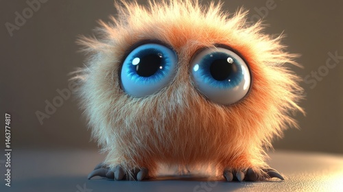 Fluffy, expressive creature with large eyes