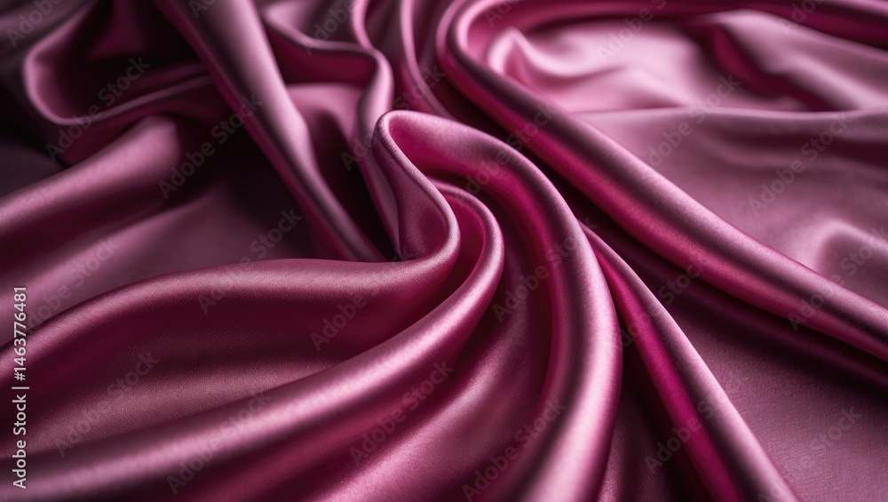 Fototapeta premium Elegant pink satin or silk textile with a smooth surface, perfect for a luxurious abstract backdrop