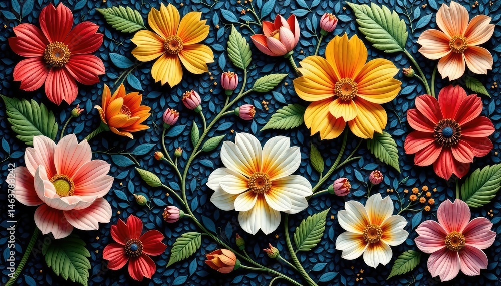 Intricate woven floral tapestry, rich textures, pattern, retro pattern, fabric Intricate woven floral tapestry, rich textures, pattern, retro pattern, fabric