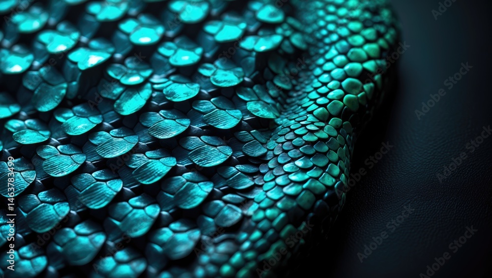 Fototapeta premium Bright and textured snakeskin design against background