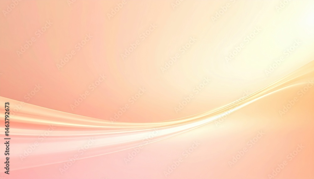 Fototapeta premium Dynamic abstract light waves digital art soft environment modern aesthetic minimalist viewpoint