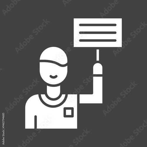 Activist icon vector image. Suitable for mobile apps, web apps and print media.
