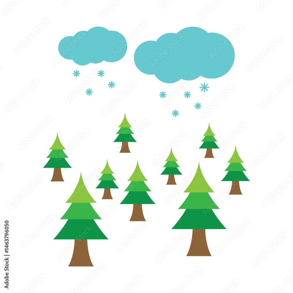 Obraz premium winter illustration icon