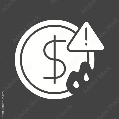 Insolvent icon vector image. Suitable for mobile apps, web apps and print media.