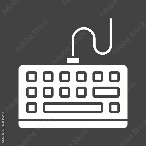 Keyboard icon vector image. Suitable for mobile apps, web apps and print media.