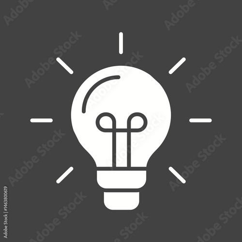 Light Bulb icon vector image. Suitable for mobile apps, web apps and print media.