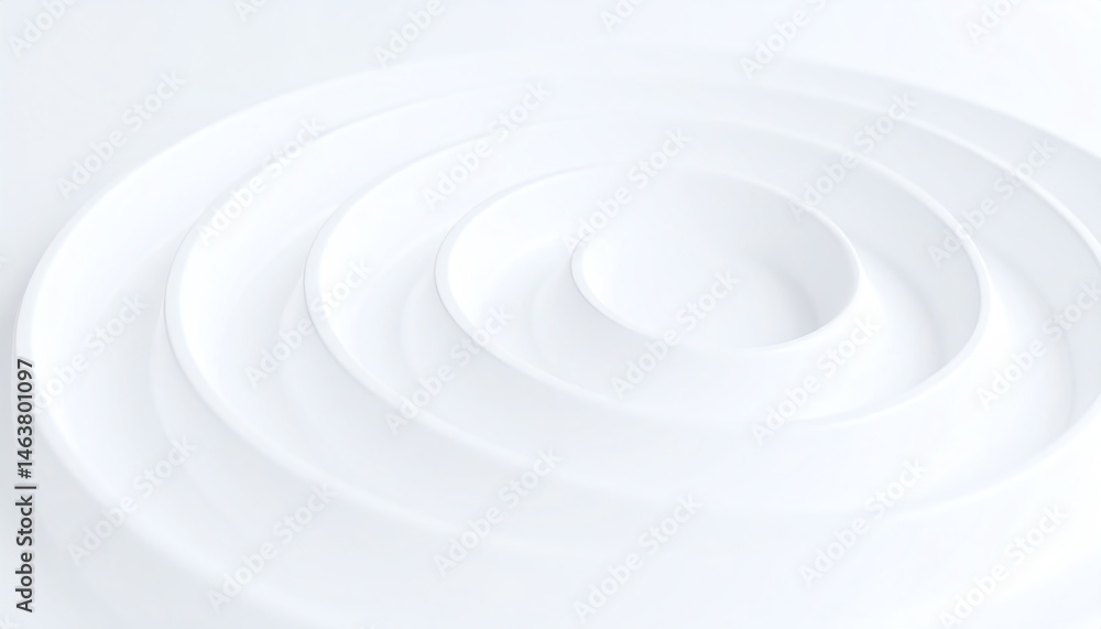 Obraz premium Abstract white spirals create a minimalist, modern design, evoking a sense of tranquility and elegance