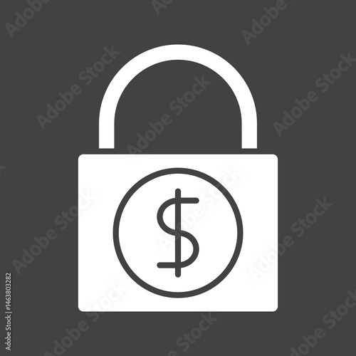 Money Locked icon vector image. Suitable for mobile apps, web apps and print media.