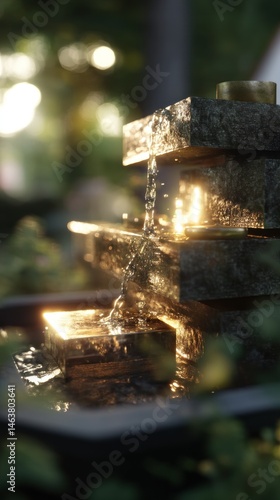 Zen garden water feature