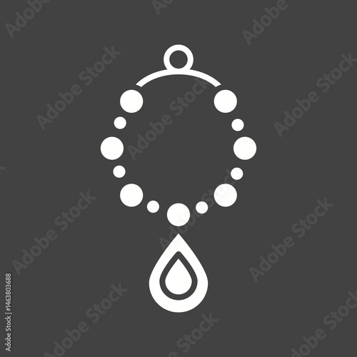 Necklace icon vector image. Suitable for mobile apps, web apps and print media.