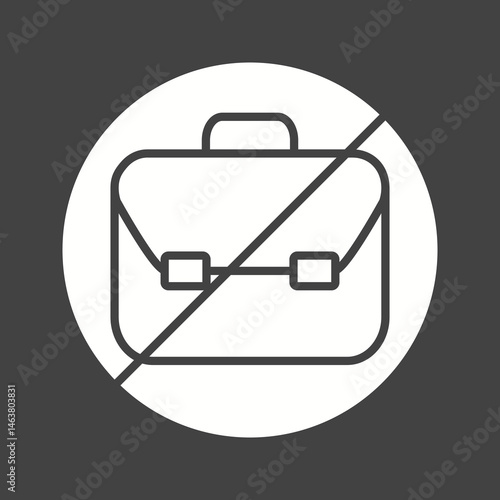 No Jobs icon vector image. Suitable for mobile apps, web apps and print media.