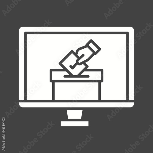 Online Voting icon vector image. Suitable for mobile apps, web apps and print media.