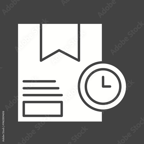 Package Schedule icon vector image. Suitable for mobile apps, web apps and print media.