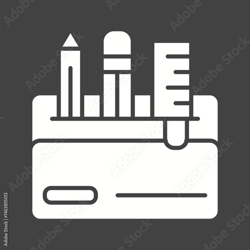 Pencil Case icon vector image. Suitable for mobile apps, web apps and print media.