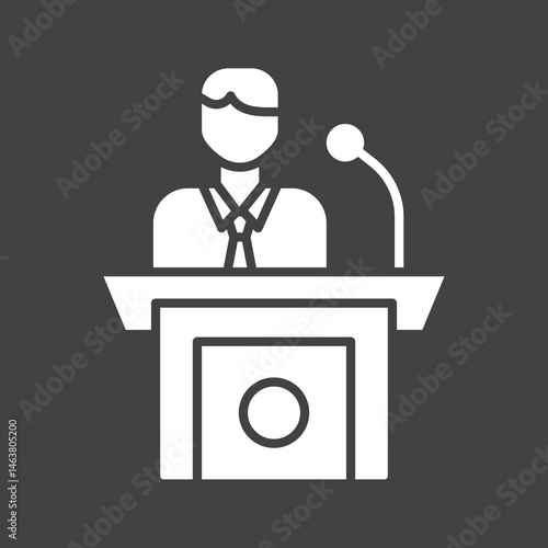 Politician icon vector image. Suitable for mobile apps, web apps and print media.