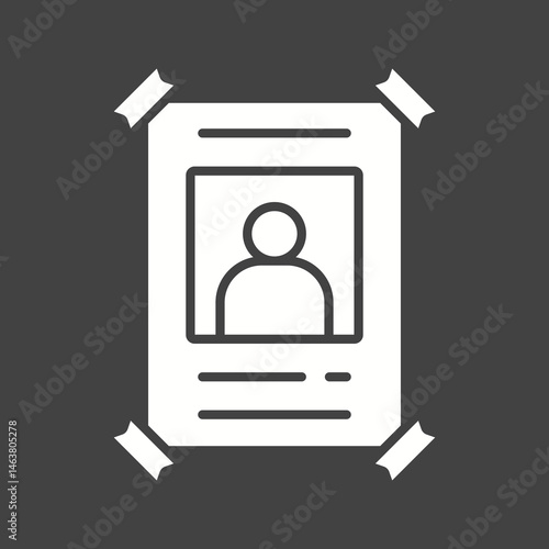 Poster icon vector image. Suitable for mobile apps, web apps and print media.