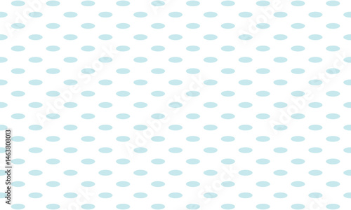 水色で横長の楕円形が広がる水玉模様