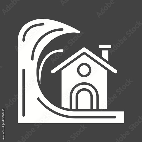 Tsunami icon vector image. Suitable for mobile apps, web apps and print media.