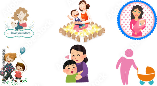 Premium Mother's Day Art Bundle: Vector Formats
